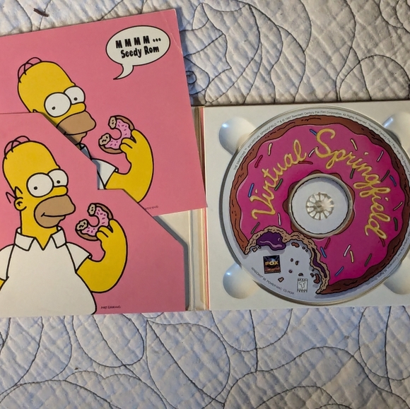 THE SIMPSONS VIRTUAL SPRINGFIELD WINDOWS 95 PC CD-ROM COMPLETE - Picture 2 of 3